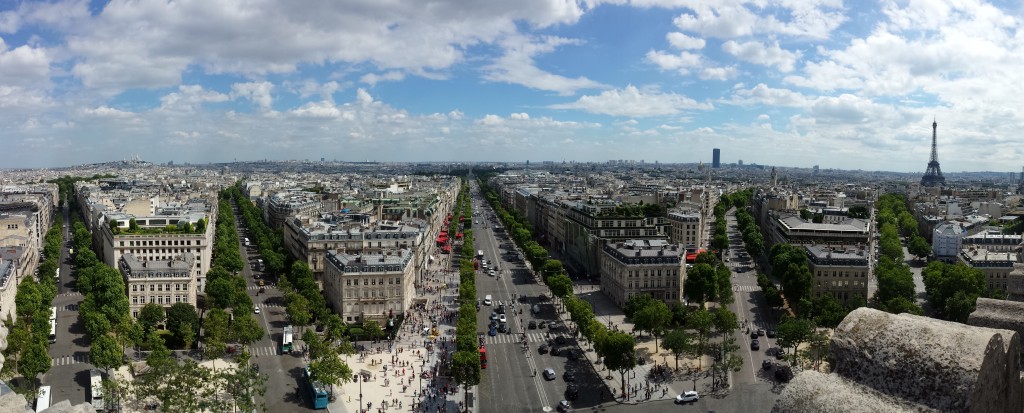 Panorama taken from atop the Arc de Triomphe, Paris